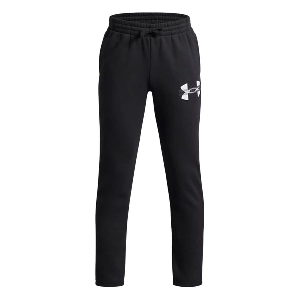Pantalone Sportivo per Bambini Under Armour Rival Flc Cblck Grphc Jgr Nero