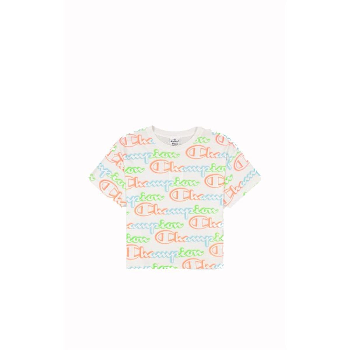 Maglia a Maniche Corte Donna Champion Crewneck Croptop Bianco