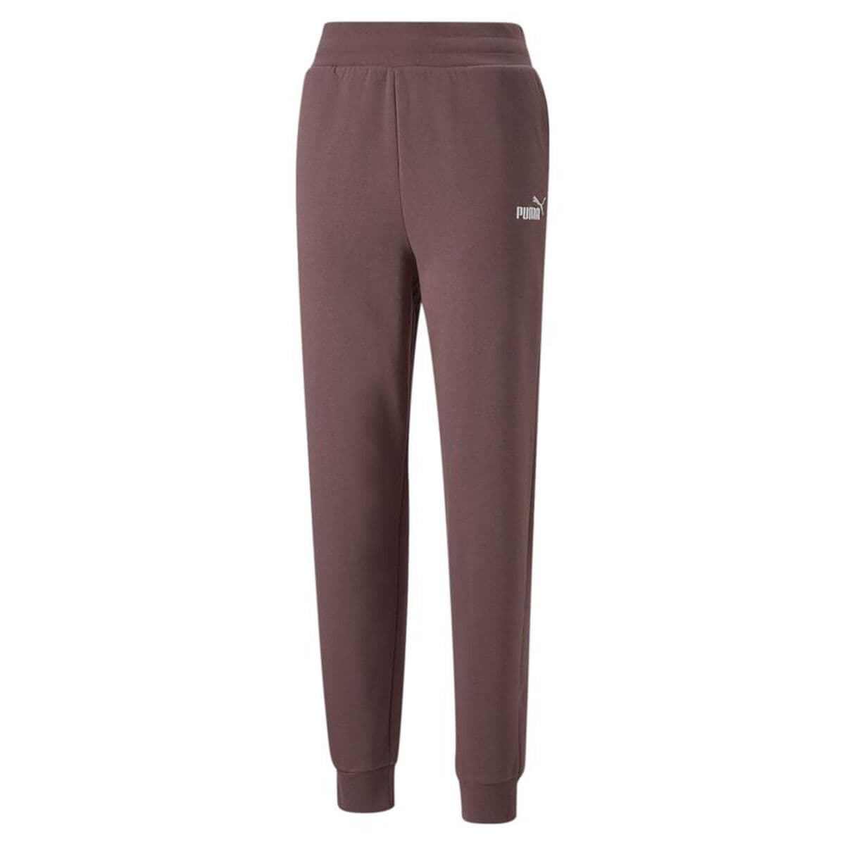 Pantalone Lungo Sportivo Puma ESS+ Embroidery High-W Marrone Donna
