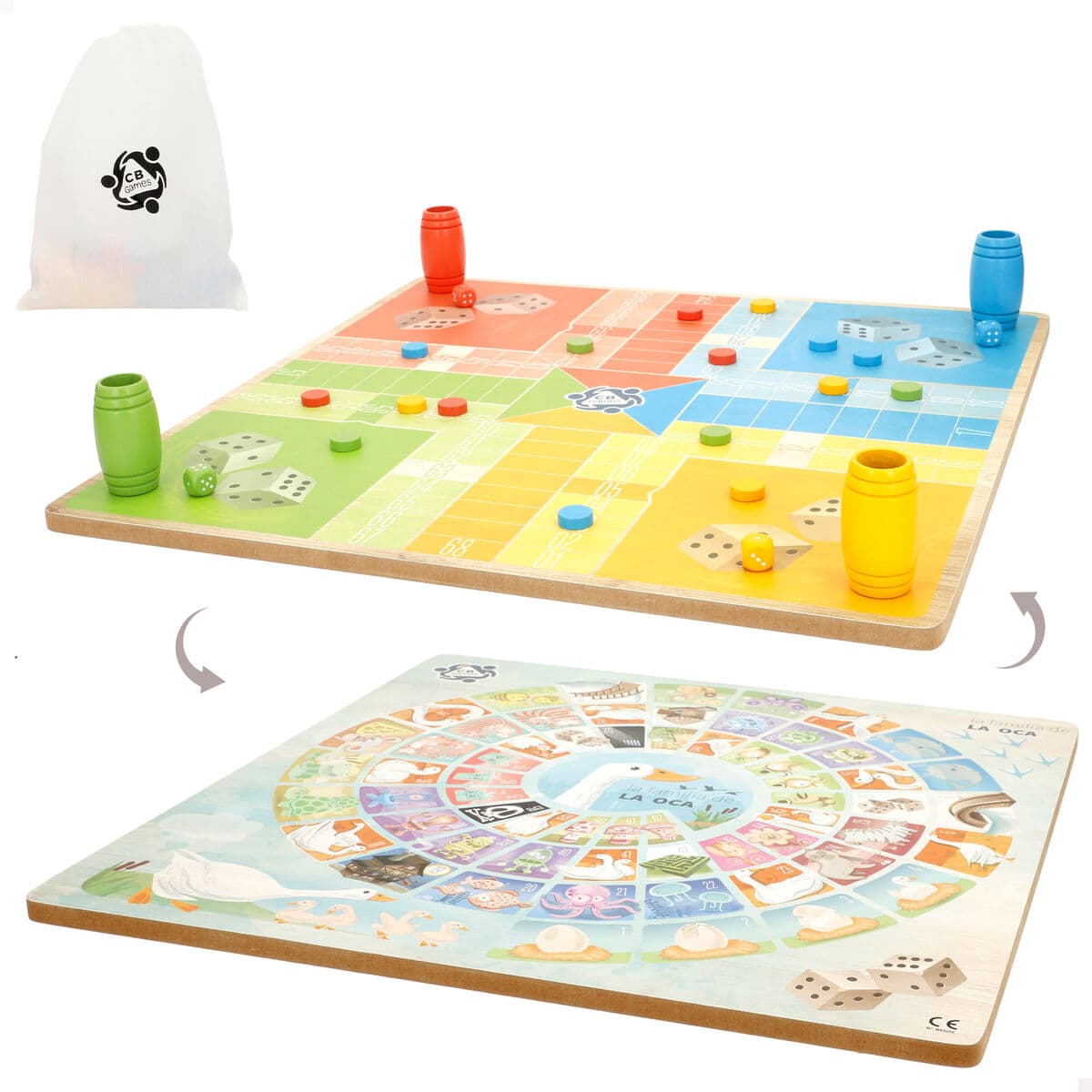 Tabellone per Parcheesi e Gioco dell'Oca Colorbaby 40 x 1 x 40 cm (26 Pezzi) (6 Unità)