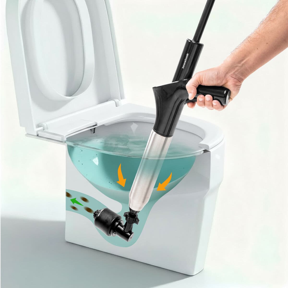 Sturalavandini ad aria compressa ad alta pressione con accessori e manometro 5 in 1 Jetpro InnovaGoods