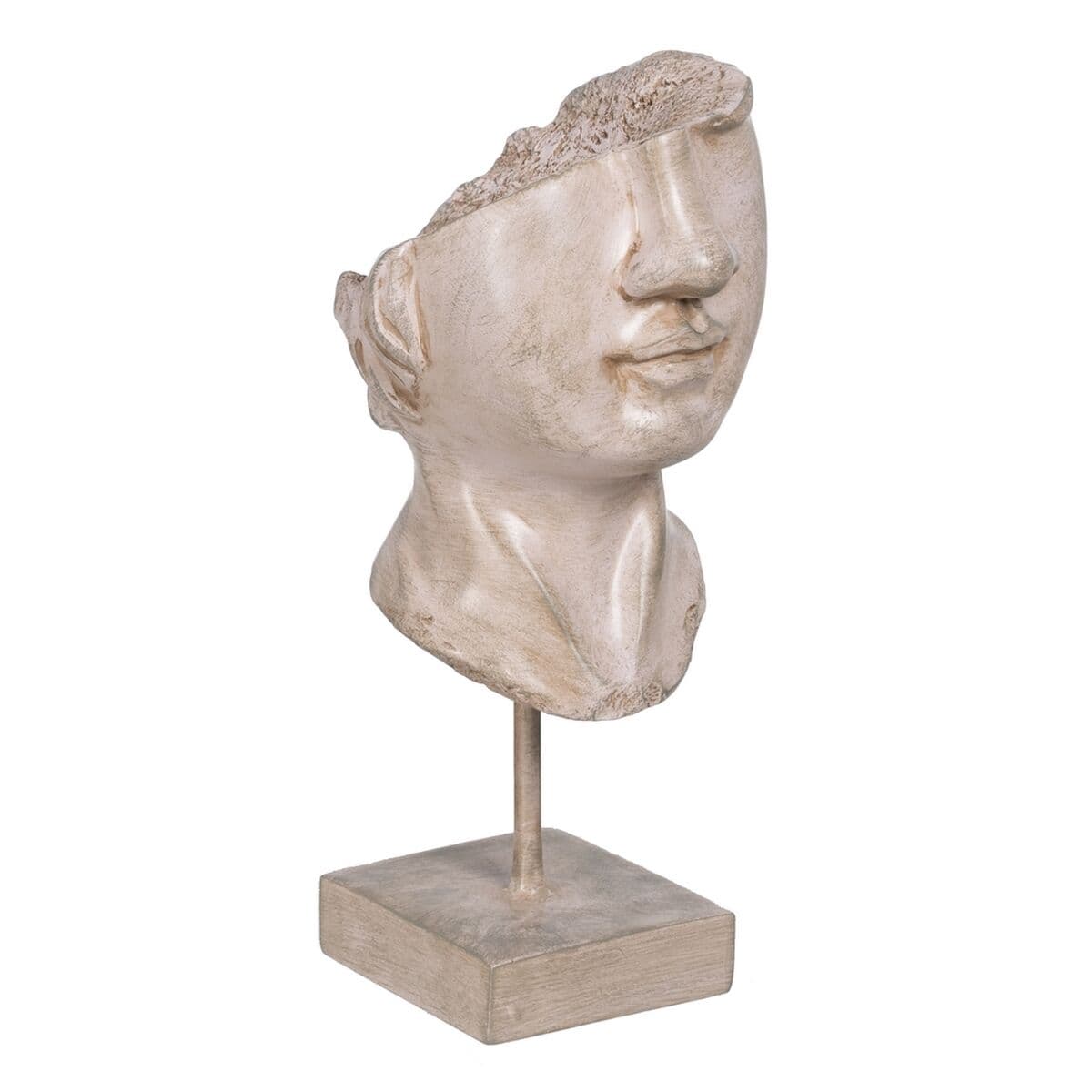 Figura decorativa Faccia Beige 12,5 x 13,5 x 27,5 cm