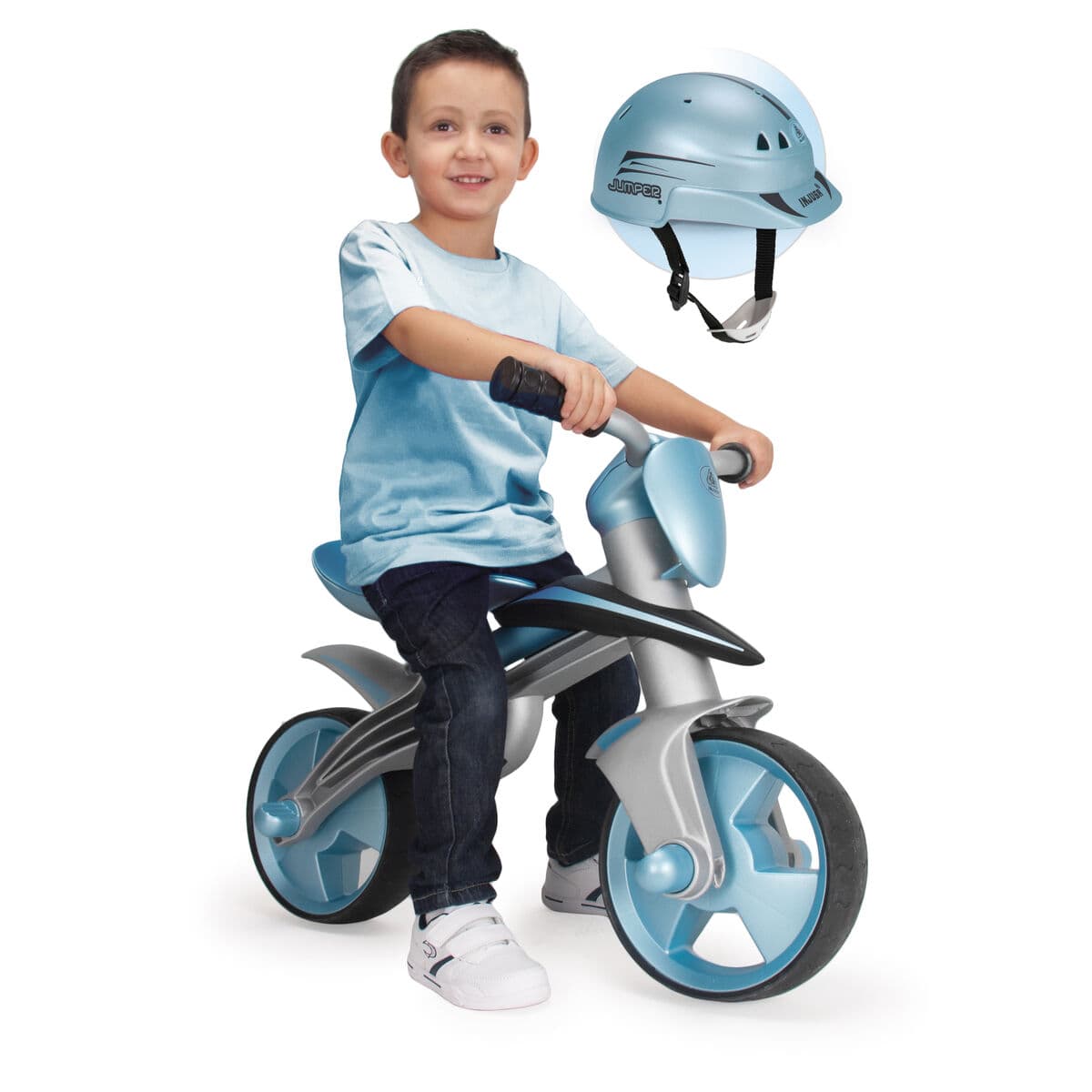 Bicicletta per Bambini Injusa Balance Blu cielo Casco