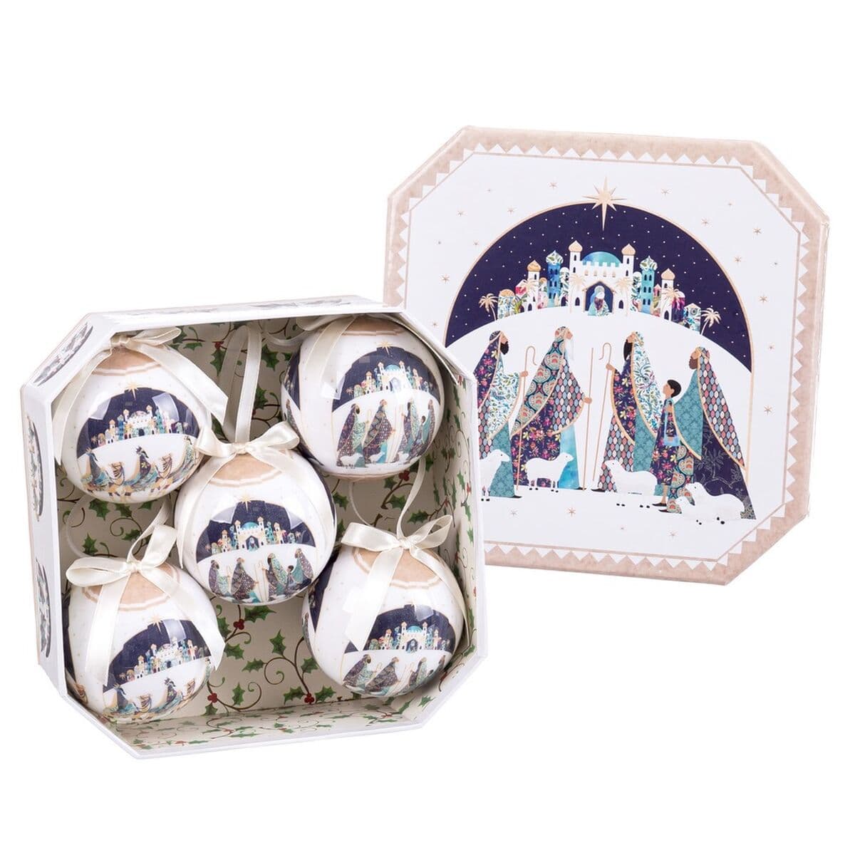 Palline di Natale multicolore 7,5 x 7,5 x 7,5 cm (5 unità)
