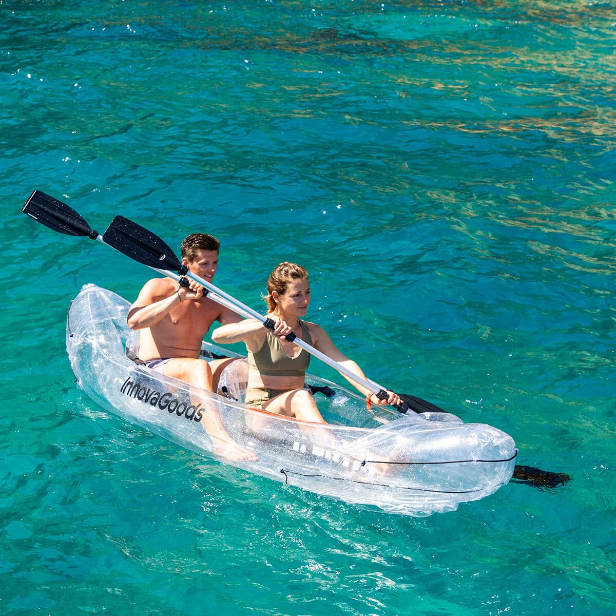 Kayak Gonfiabile Trasparente con Accessori Paros InnovaGoods