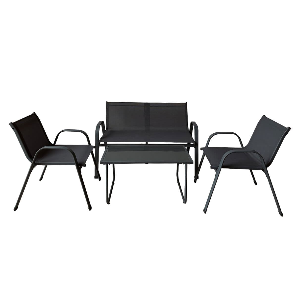 Set giardino Marbueno Garden Table and Chairs Set nero Steel