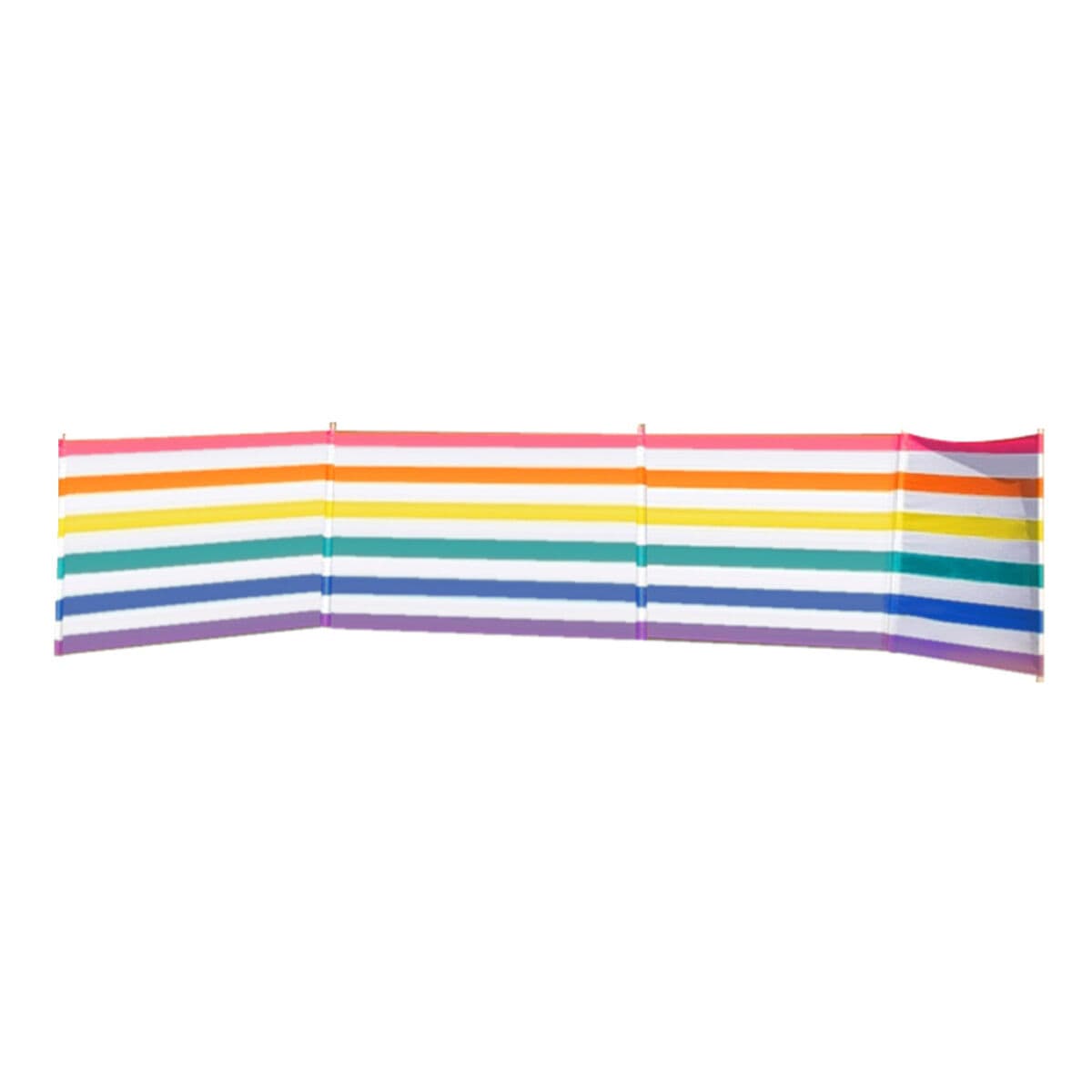 Windbreak 5 Poles Steel Polyester Color Stripes 480X80 cm Be
