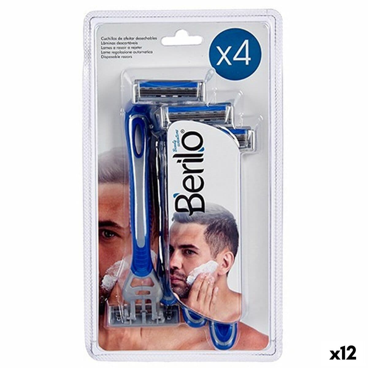 Disposable Razor Berilo 4 Pieces (12 Units)