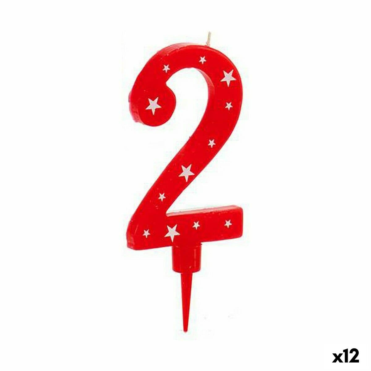 Candela compleanno numero 2 (12 unità)