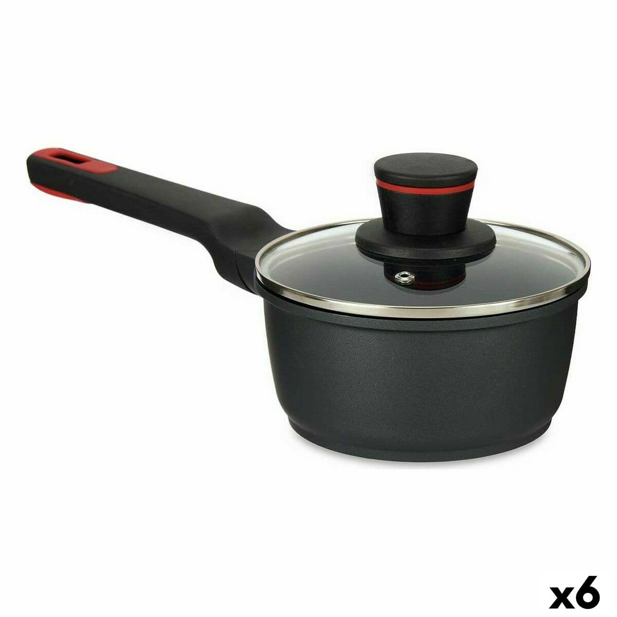 Saucepan with Lid Kinvara Black Metal Aluminium Bakelite Cast aluminium Ø 16 cm 17,1 x 14 x 35,2 cm (6 Units)