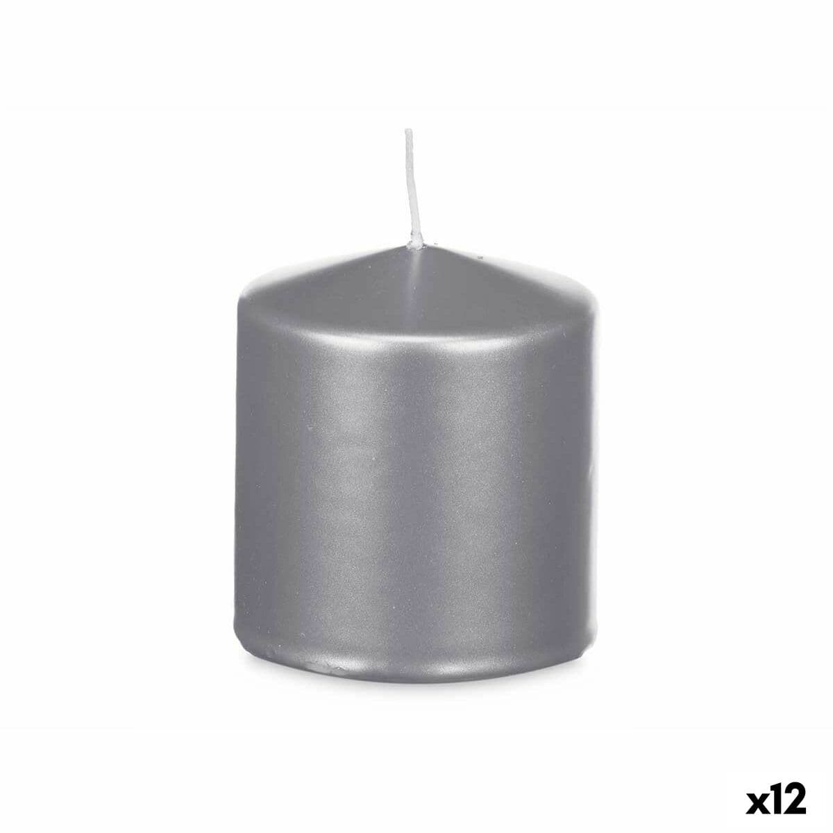 Candle Acorde Silver 9 x 10 x 9 cm (12 Units)