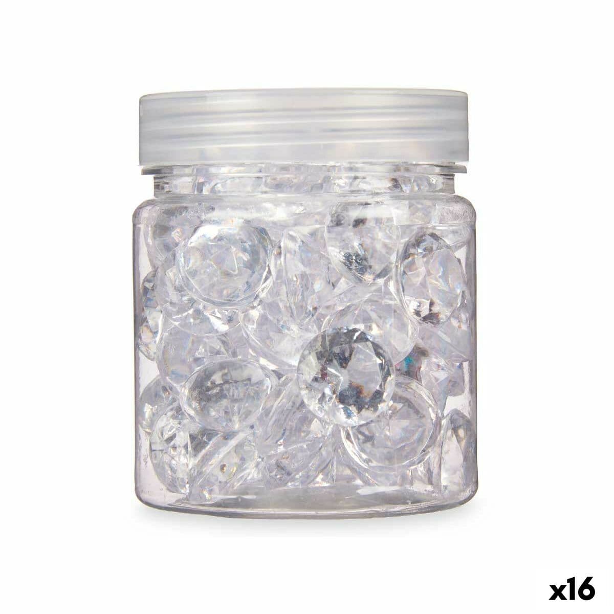 Decorative Stones Gift Decor Transparent 150 g Diamond (16 Units)
