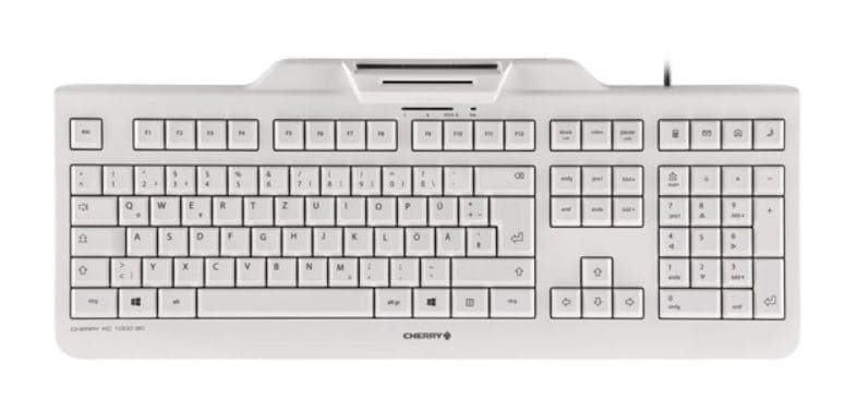 CHERRY KC 1000 SC Tastiera USB Svizzera Grigio