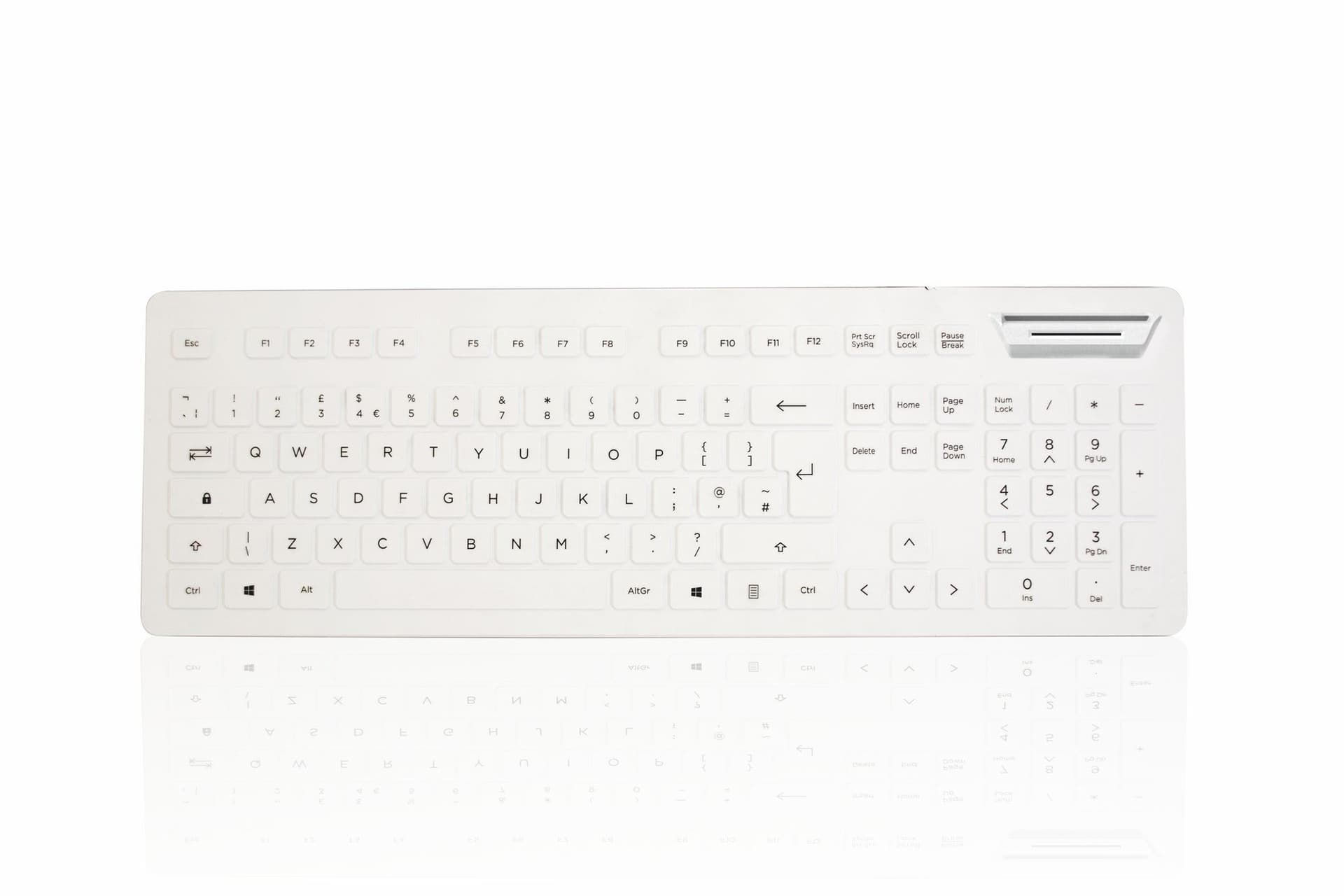 Accuratus 104V2 Medizinische USB-Tastatur QWERTY Weiß
