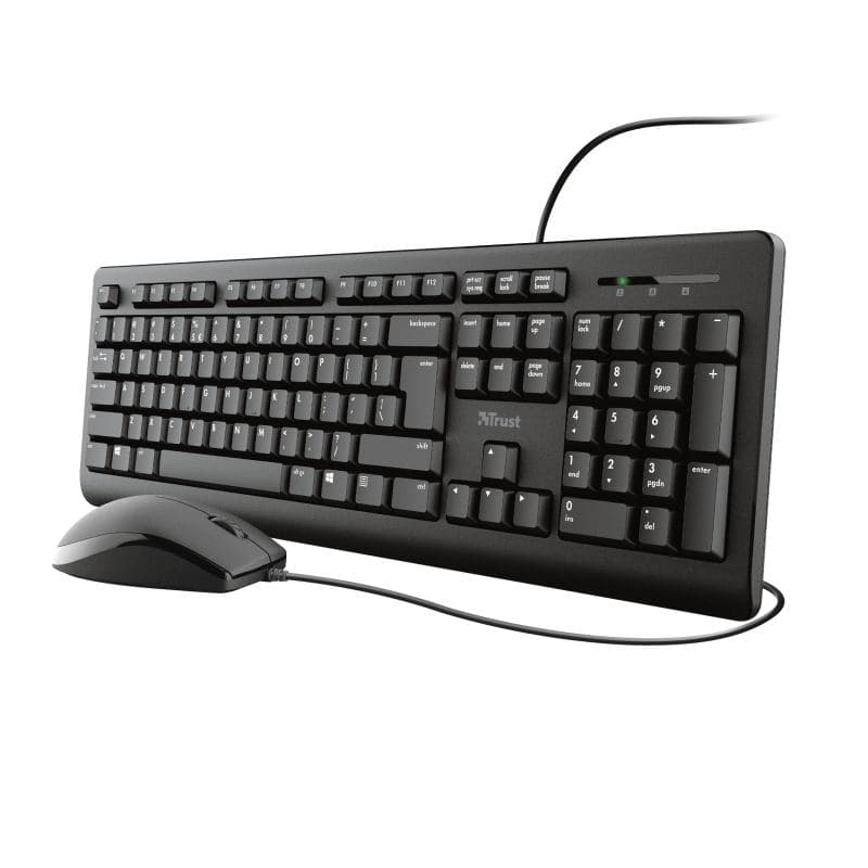 Trust TKM-250 Tastiera e Mouse USB QWERTY UK Nero