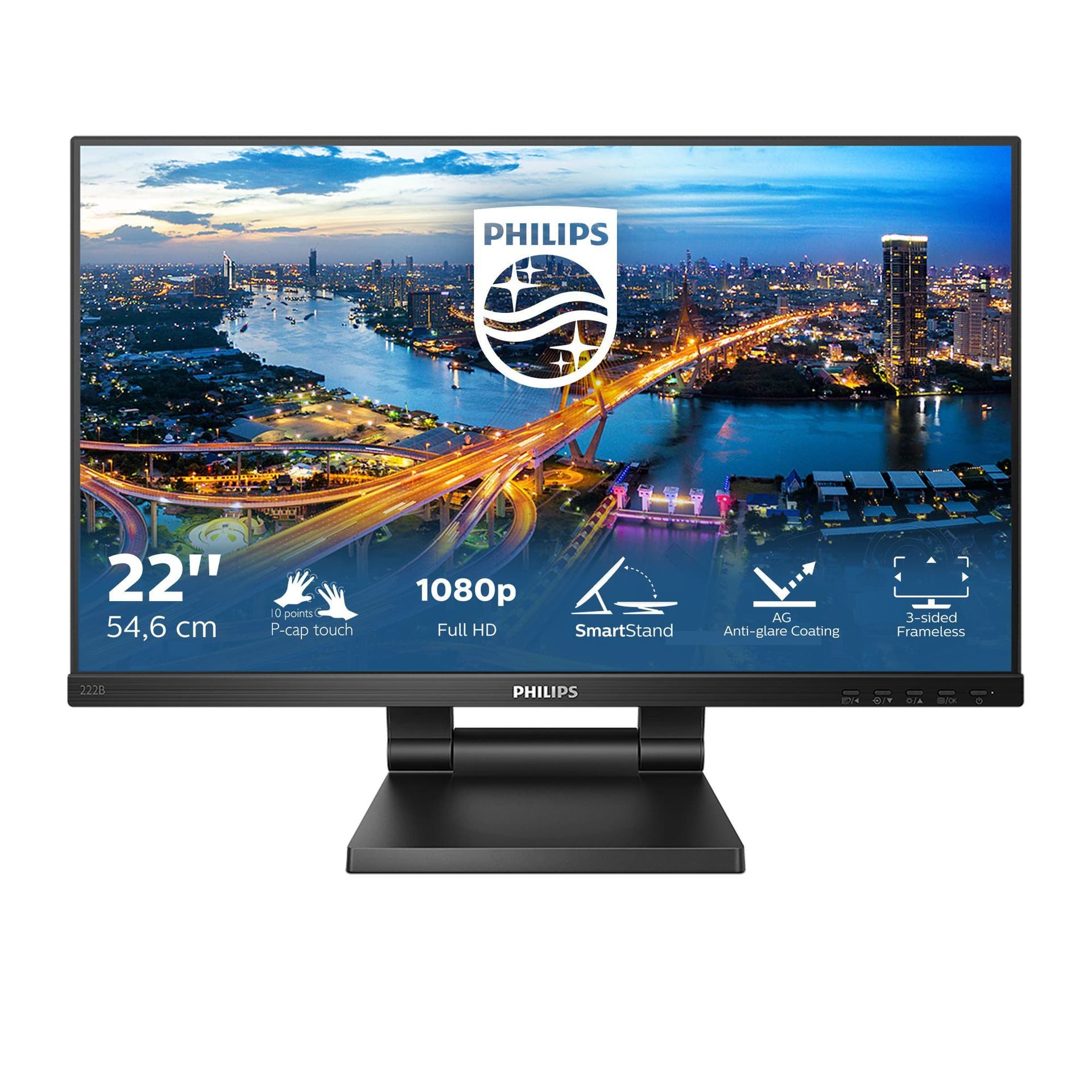 Philips B Line 222B1TC Monitor 21.5" Full HD Touch Screen