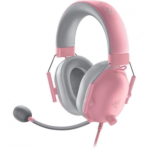Razer Blackshark V2 X Auricolare Cablato a Padiglione Gaming Rosa (razer Blackshark V2 X - Headset - Quartz)