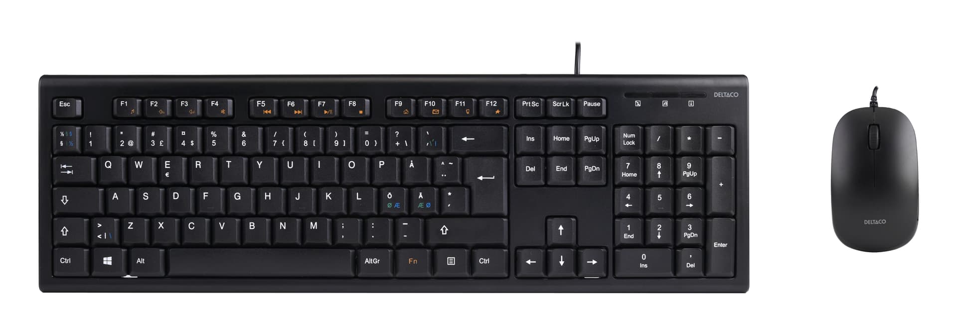 Deltaco TB-700 Tastiera e Mouse Set