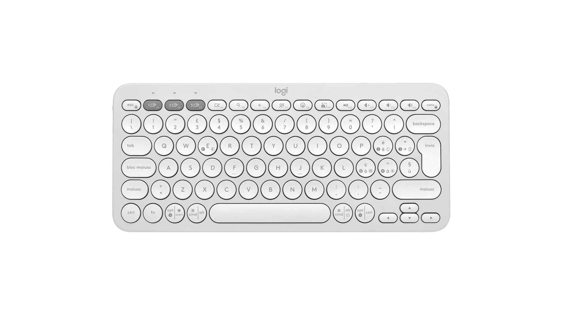 Logitech Pebble Keys 2 K380s Bianco