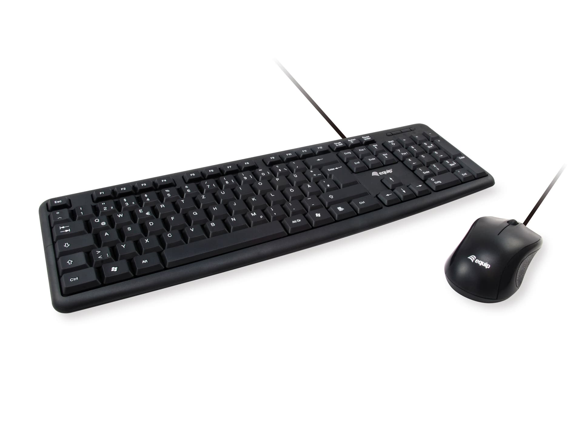 Equip 245203 tastiera Mouse incluso Ufficio USB QWERTY Italiano Nero (Keyboard Mouse Included Usb - Qwerty Italian Black - Warranty: 12M)