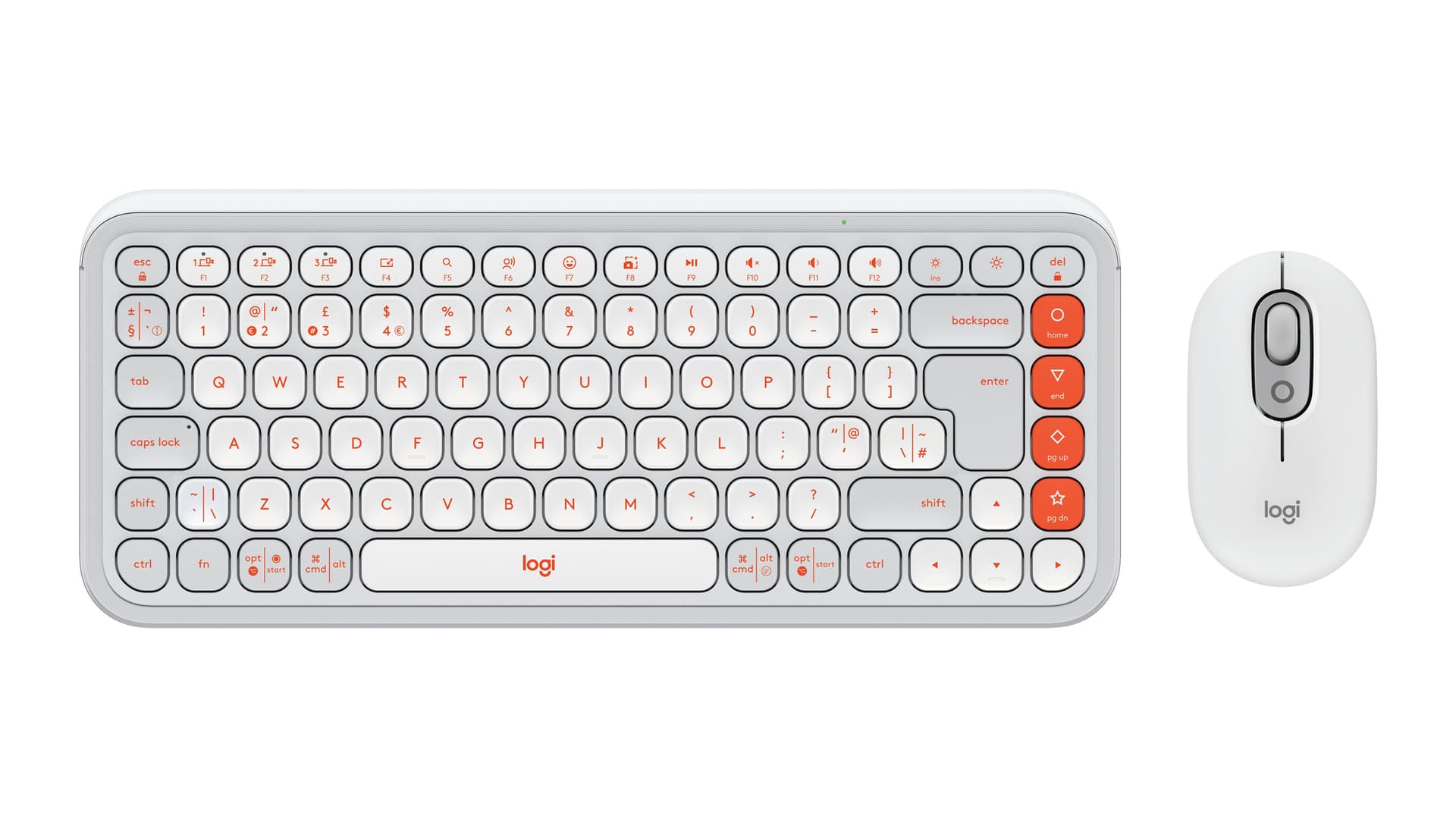 Logitech Pop Icon Combo tastiera Mouse incluso Universale Bluetooth QWERTY Inglese UK Bianco (POP ICON COMBO - .)