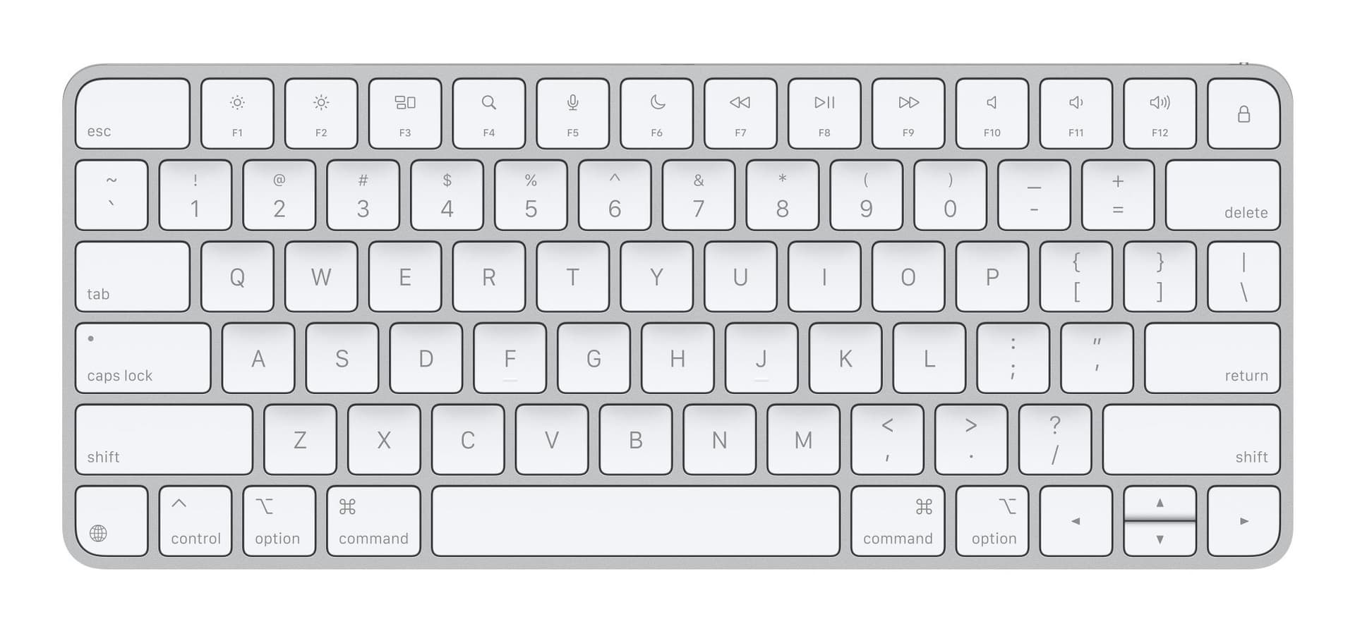 Apple Magic tastiera Universale USB + Bluetooth QWERTY Inglese US Bianco (Apple Magic Keyboard - Keyboard - USB-C - wireless - Bluetooth - QWERTY - US English) - Versione UK