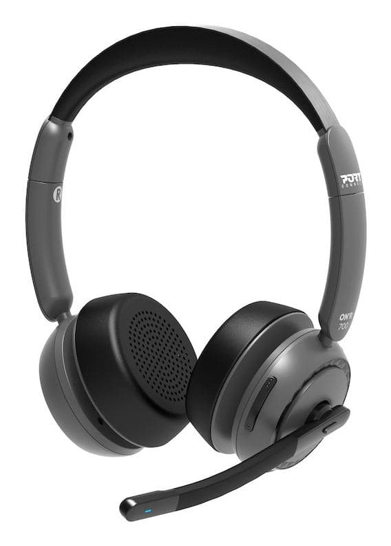 Port Designs 912003 cuffia e auricolare Con cavo e senza cavo A Padiglione Ufficio Bluetooth Base di ricarica Nero (BINAURAL HEADSET BLUETOOTH WITH - BASE - PRO)
