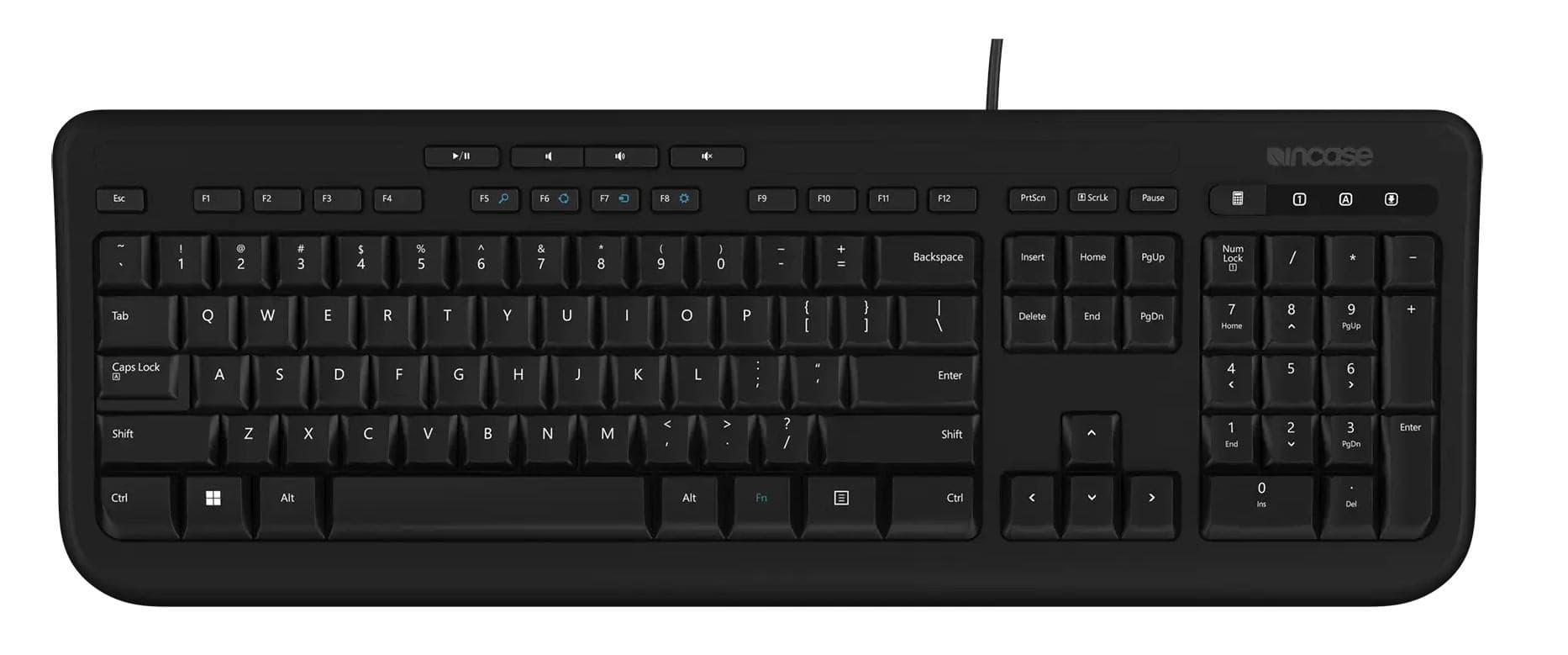 Incase Designed by Microsoft Wired Keyboard 600 tastiera Universale USB QWERTY Spagnolo Nero (WIRED KEYBOARD 600 ES LAYOUT - QWERTY BLACK ES LAYOUT) - Versione Tedesca