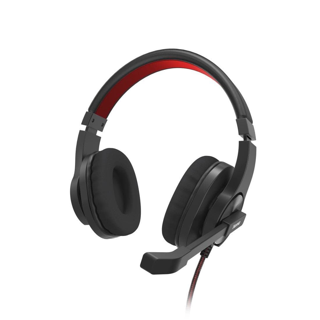 Hama HS-USB400 V2 Auricolare Cablato A Padiglione Ufficio USB tipo A Nero, Rosso (Hama PC-Office-Headset HS-USB400 V2 St)