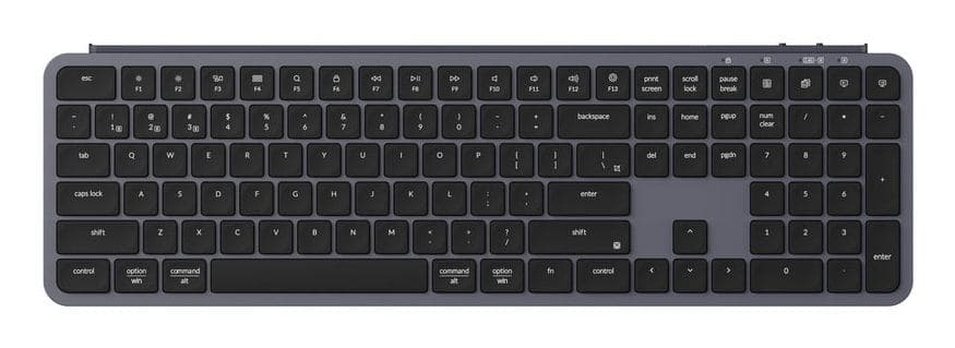 Keychron B6P-K1-BO tastiera Casa/ufficio USB + RF Wireless + Bluetooth Grigio (Keychron B6 Pro Ultra-Slim Wireless Ke)