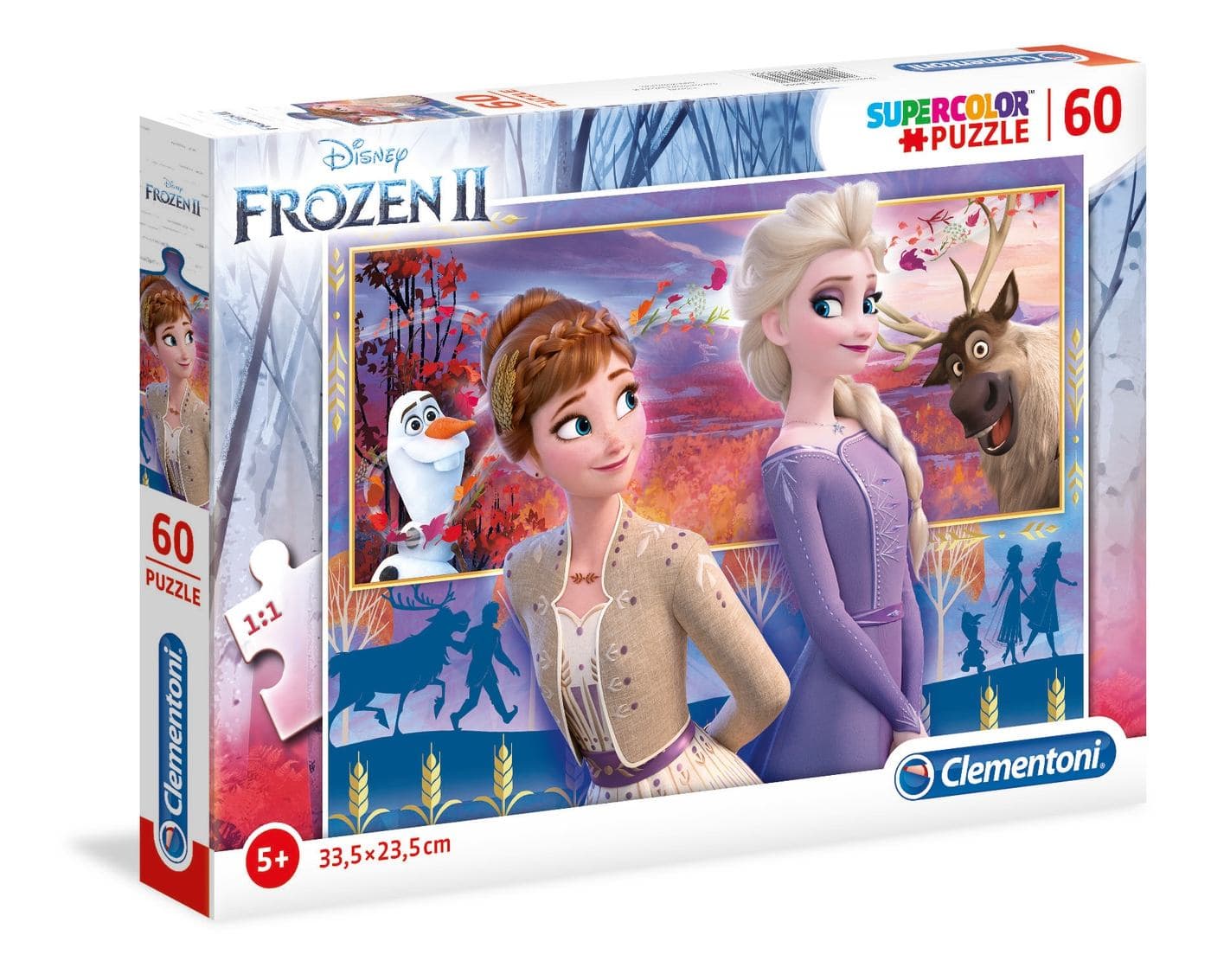 Clementoni 26056 puzzle Puzzle di contorno 60 pz Cartoni (Clementoni SuperColor - Disney Frozen)