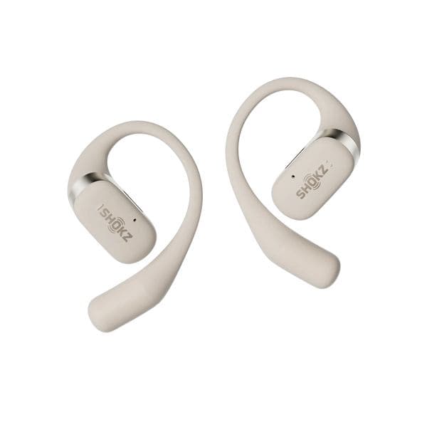 SHOKZ OpenFit Cuffie Wireless A clip Chiamate/Musica/Sport/Tutti i giorni Bluetooth Bianco (SHOKZ OPENFIT BEIGE SPORTS HEADPHONES)