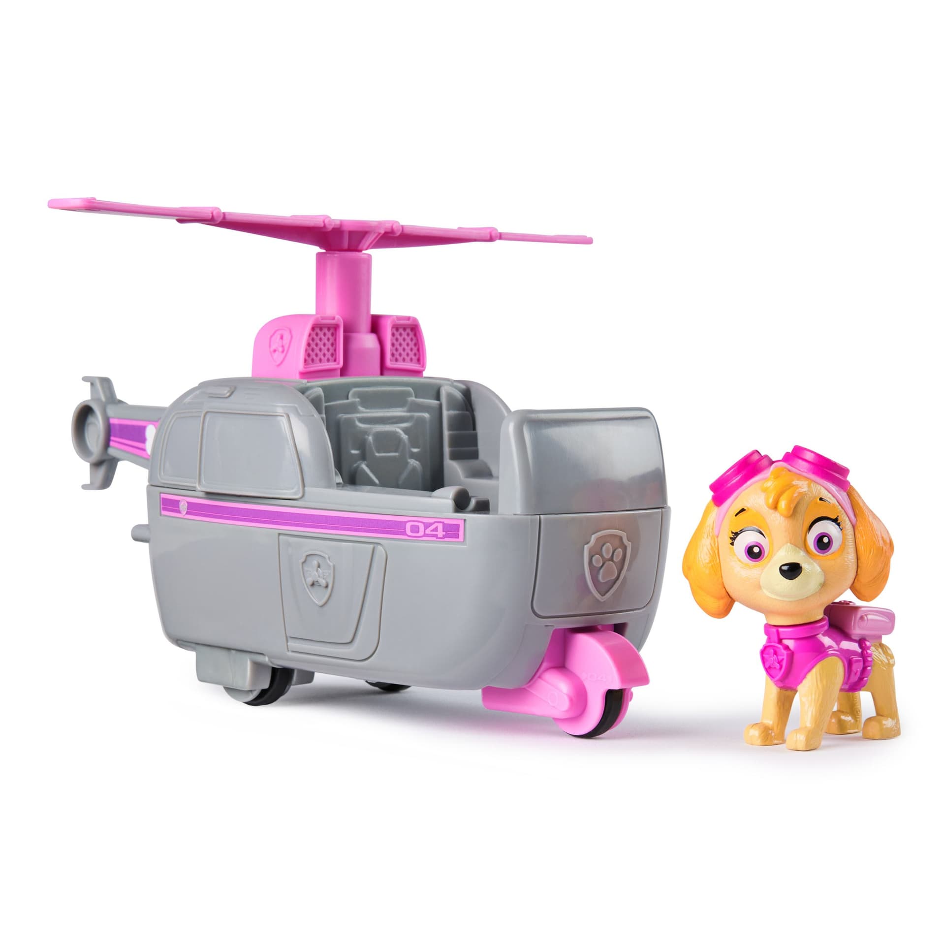 PAW Patrol , Elicottero di Skye con Personaggio Action Figure, Veicolo di Salvataggio Aereo con Elica Rotante per Missioni ad Adventure Bay, Giocattolo per Bambini e Bambine, 3+ Anni (Paw Patrol - Helikopter mit Skye Spiel)