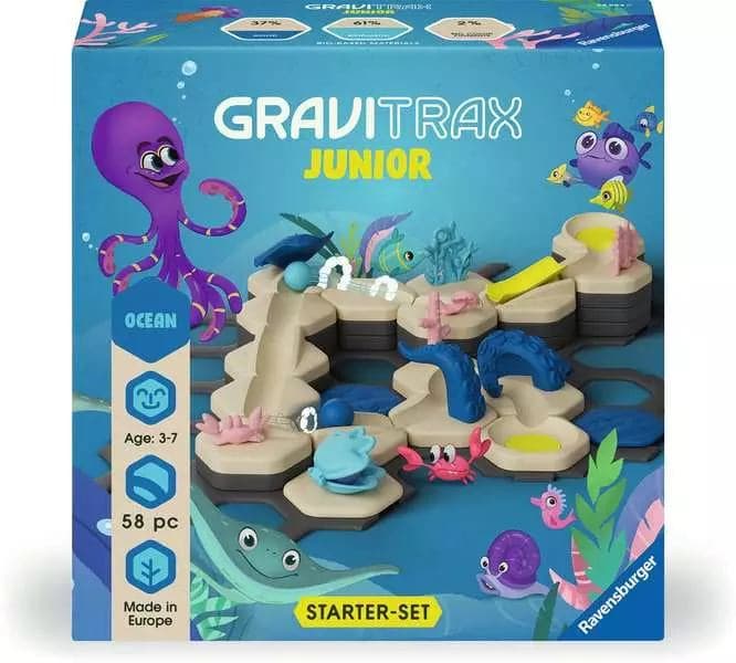 Ravensburger 24584 gioco/giocattolo di abilità Pista da biglie giocattolo (GraviTrax Junior Starter-Set S Ocean)