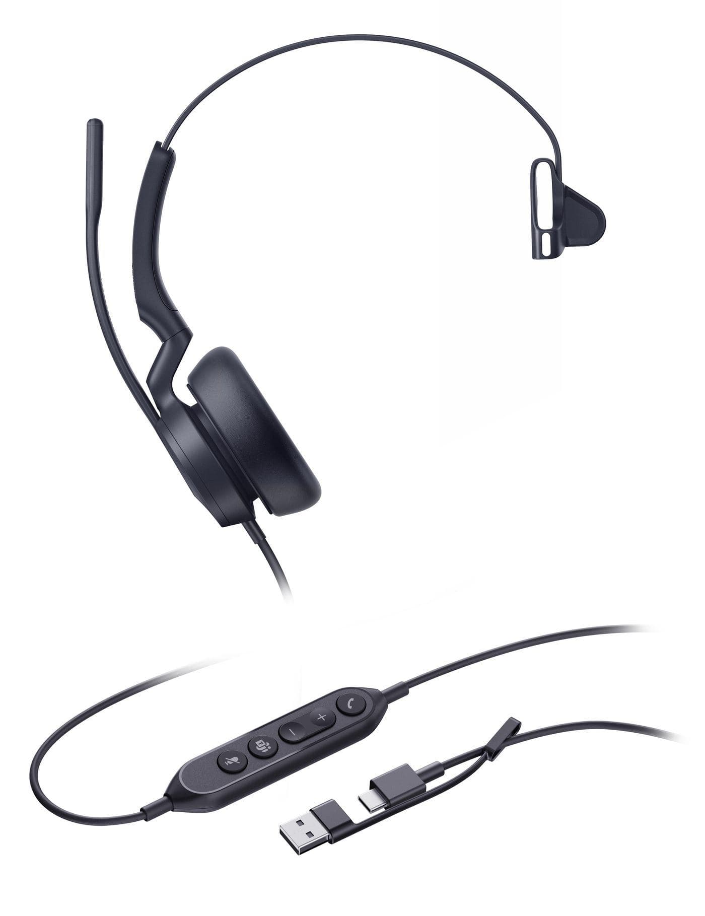 UH46 Mono Teams USB-C/A - Headset - Warranty: 12M
