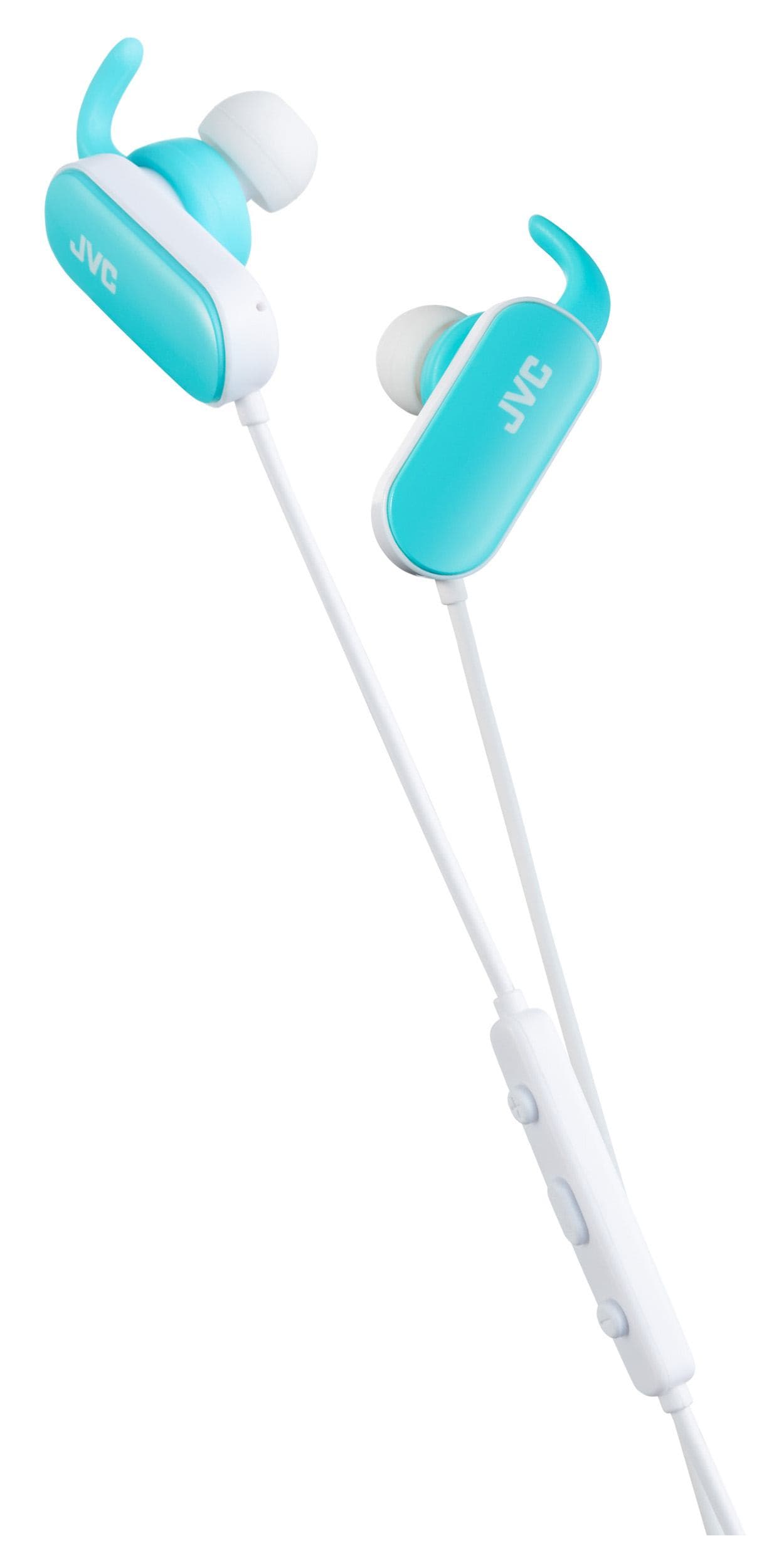 JVC HA-EBT5-A-E cuffia e auricolare Wireless In-ear Sport Bluetooth Blu, Bianco (JVC HA-EBT5 - øreproptelefoner med mik)