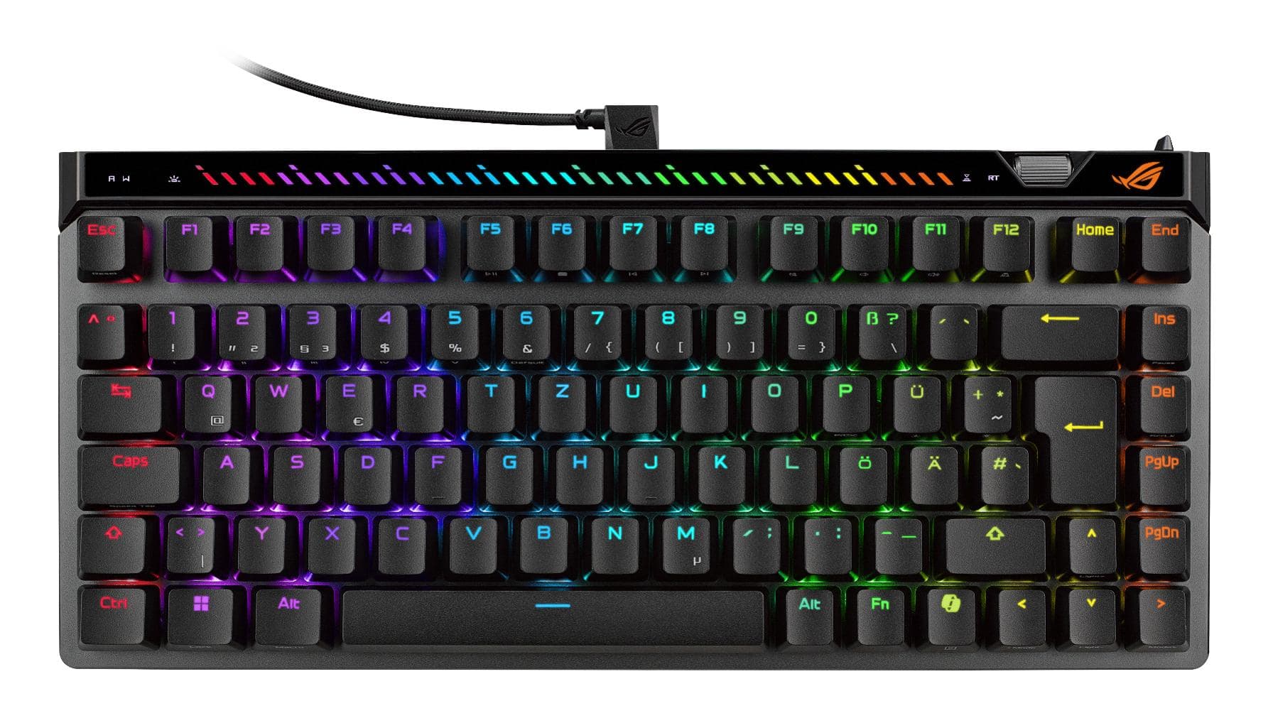 ASUS ROG Falchion Ace 75 HE tastiera Gaming USB Nero (ASUS ROG Falchion Ace 75 HE Gaming Keyboard - ROG HFX V2) - Versione UK