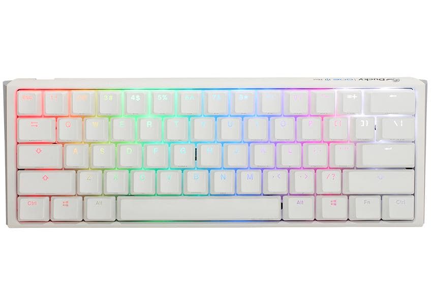 Ducky One3 Pure White Mini tastiera Gaming USB Inglese UK Bianco (Ducky One 3 Classic 60 USB RGB Mechanical Gaming Keyboard Cherry Brown - Pure Wh) - Versione UK