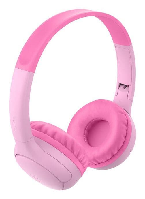 Belkin AUD012HQPKCS cuffia e auricolare Con cavo e senza cavo A Padiglione MUSICA Bluetooth Rosa (SOUNDFORM MINI 2 WRLS HEADPHONE - PINK / F/ KIDS W/CASE)